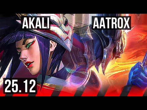 AKALI vs AATROX (TOP) | 48k DMG, Legendary, 17/3/3 | KR Grandmaster | 25.12