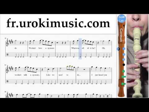 Cours de Flute à bec (G.) Charlie Puth & Selena Gomez - We Don't Talk Anymore Partie#2 um-829