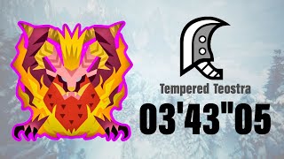 【MHWI】★M6 "滅日" 大剣ソロ 03'43"05 (非火事場・猫無し) 歴戦テオ・テスカトル Day of Ruin Tempered Teostra GS solo