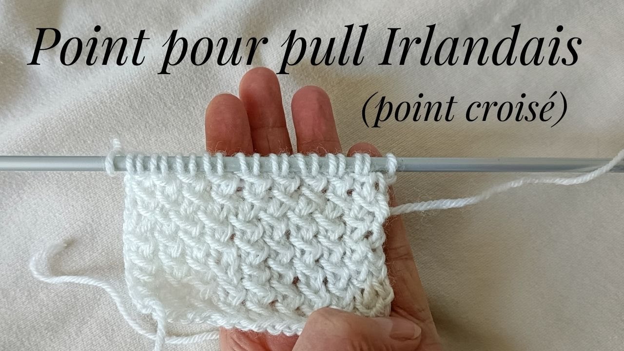 un beau point irlandais/point croisé/ point pour pull irlandais