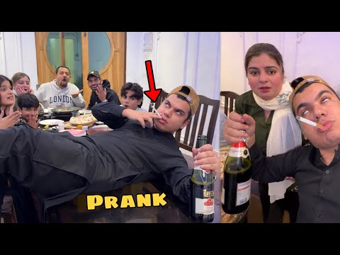 Drunk and Smoking PRANK with Family 😱