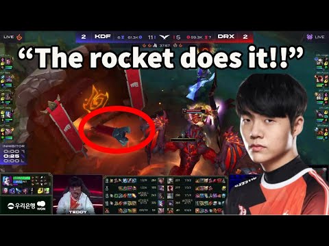 Teddy With The Perfectly Timed Jinx Rocket In LCK!!