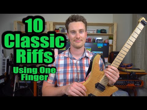 10 Classic Riffs! Only One Finger Needed! ACDC, John Mayer, Muse, Stevie Wonder, James Blunt