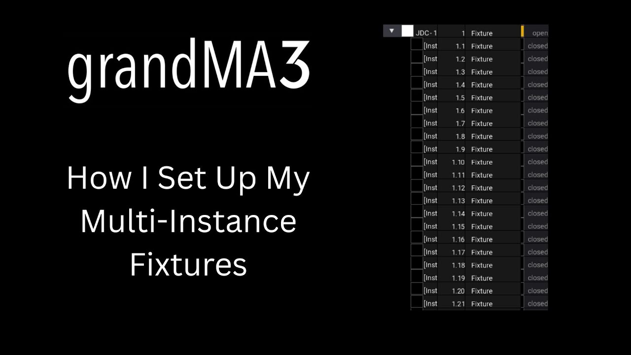 GrandMA3 - How I Set Up My Multi-Instance Fixtures