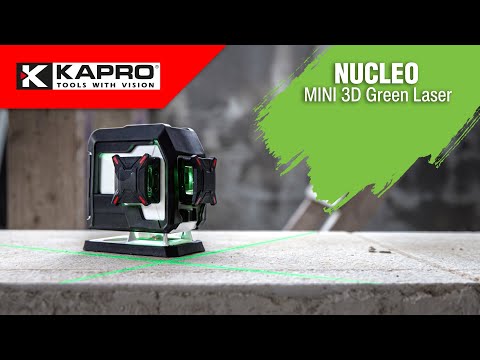 Kapro 933G kryžminis lazerinis nivelyras nucleo™ 3D mini žaliu spinduliu video
