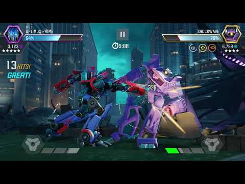 Optimus Prime MV1 vs AM Shockwave. Transformers Forged to fight