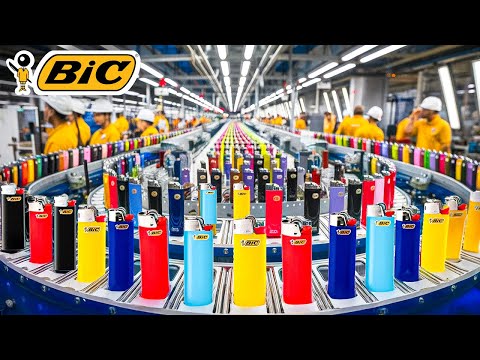Wie BIC-Feuerzeuge in einer Fabrik hergestellt werden | Woraus bestehen sie?