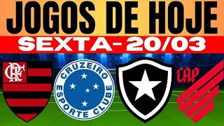 🔥IMPERDÍVEL! TODOS OS JOGOS DESTA SEXTA-FEIRA DIA 20/03/2026 — MUITA BOLA ROLANDO NOS JOGOS DE HOJE