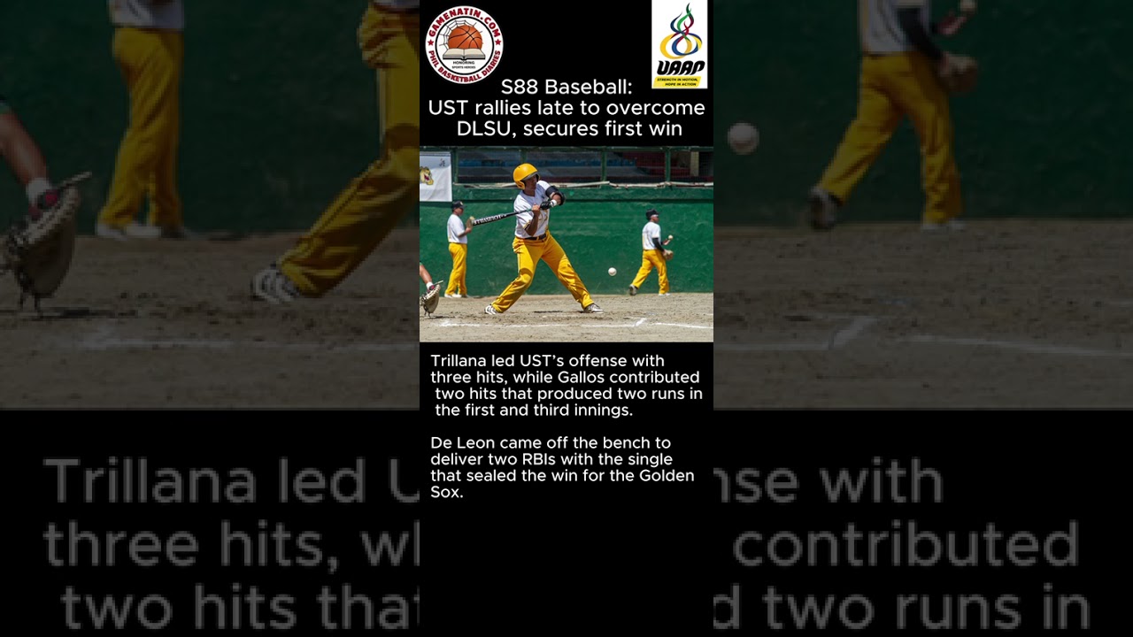 UAAP Men's Baseball: UST scores first win after beating DLSU