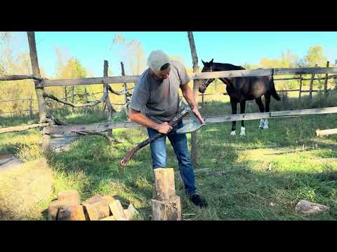 kratos-black-6(L) - Real Leviathan Axe Test - Functional Kratos Axe Chops Down Tree!