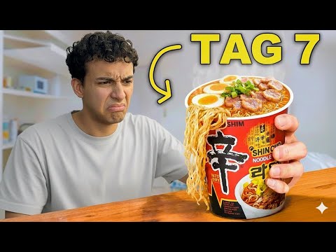 I ate ONLY instant ramen for a week (DO NOT TRY THIS AT HOME!) 🍜😓