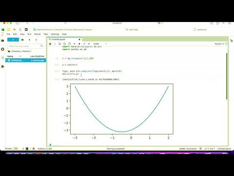 Python Plotting Quadratic Function