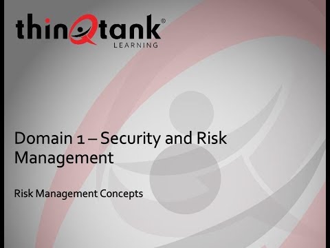 thinQtank Learning Training Camp - ISC2 CISSP (Risk Management Concepts Part 1)