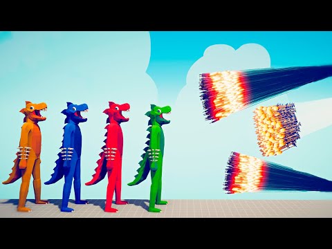 T-REX COLOR PACK vs 5x EVERY GOD - Totally Accurate Battle Simulator | TABS