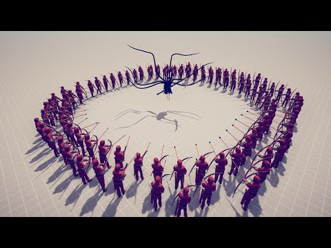 100 Archers Against All Bosses Faction  Totally Accurate battle Simulator TABS