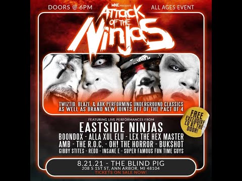 Twiztid & Blaze "Triple Threat" Attack of the Ninjas 8/21/21 Ann Arbor, MI