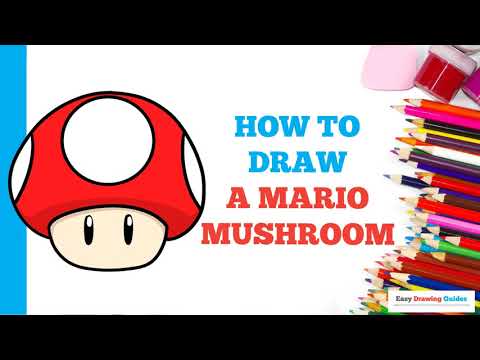 How to Draw a Mario Mushroom in a Few Easy Steps: Drawing Tutorial for Beginner Artists
