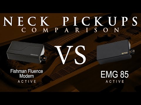 Fishman FLUENCE MODERN (alnico) vs EMG 85 - Active Neck Pickup Guitar Tone Comparison Demo