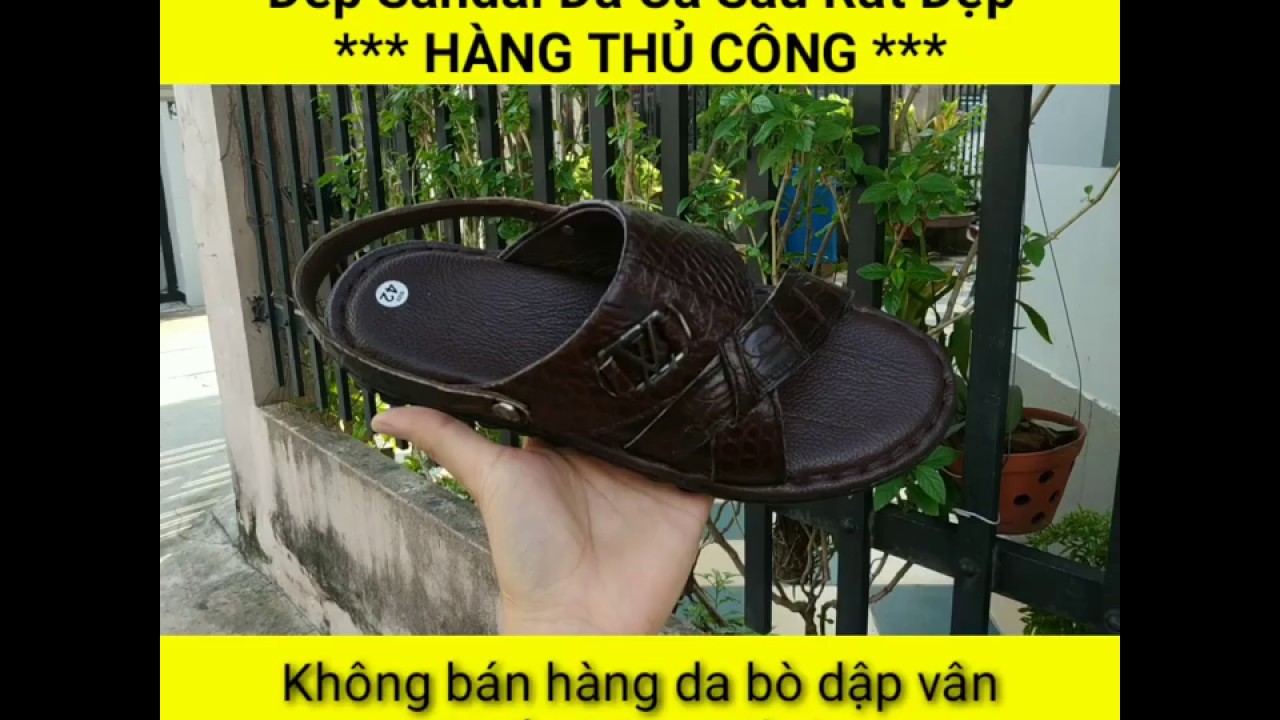 Dép sandal nam da cá sấu thật 100% [Mẫu Đẹp Không Đụng Hàng] Giá rẻ nhất toàn quốc!