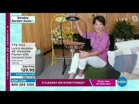 Lark   Meadow 48" Welcome Planter with Coconut Liner