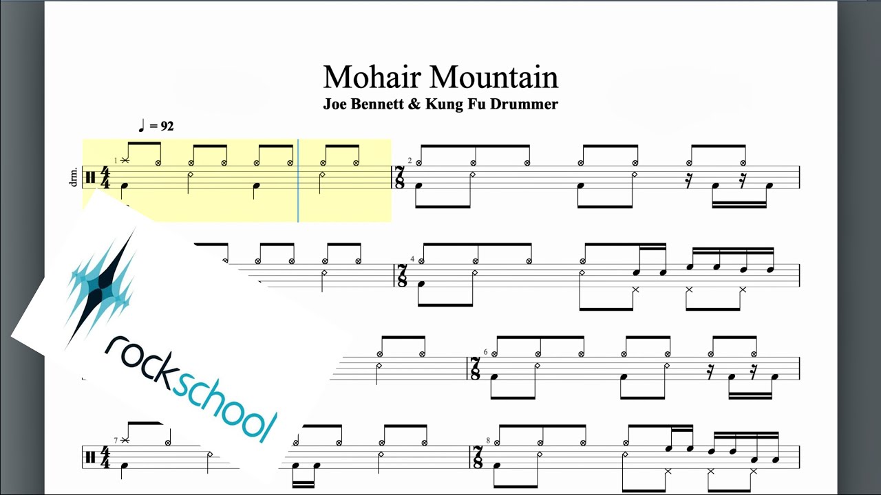 Mohair Mountain Rockschool Grade 6 Drums