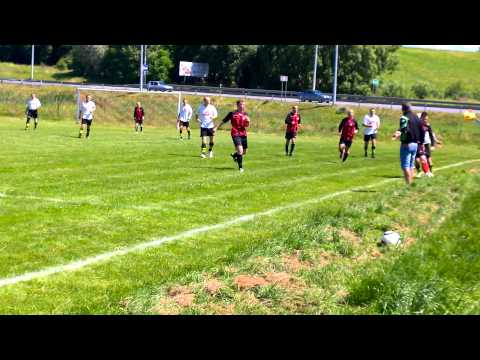 SPARTA Będkowo - PŁOMIEŃ Wisznia Mała 15.06.2014 | Rzut z outu i sytuacja podbramkowa