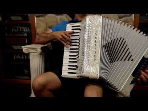 5023 - Like New White Pearl Excelsior 1296 Piano Accordion LMM 37 96 $2999