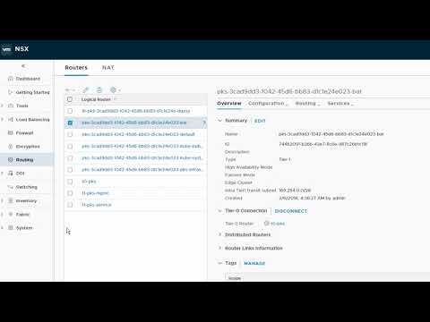 VMware Enterprise PKS and NSX T