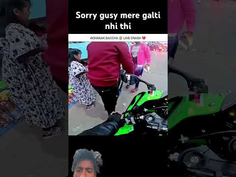 Bacha vs zx10r kawasaki #kawasaki10r #bike #crash #chot #lag #gaya #sportsbike #soundbike #bhide ￼