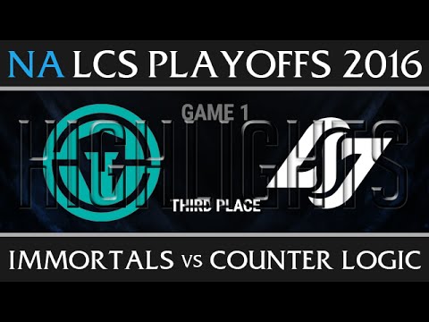 IMT vs CLG G1 Highlights, NA LCS 3rd Place Playoffs Summer 2016, Immortals vs CLG Game 1