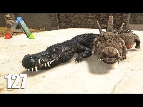 Nasceram FILHOTES DE CROCODILO  -  ARK Ragnarok - Ep 127