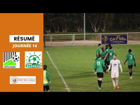 RÉSUMÉ RÉGIONAL 1 : LE MATCH RETOUR ENTRE L' AS TOURLAVILLE  ET L' US ALENCON B (1-2)