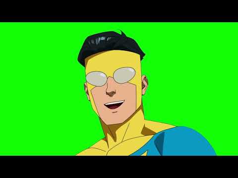 Invincible "you might as well give up, I'm Invincible" green screen