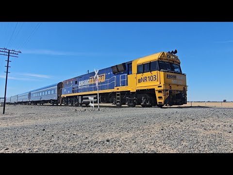 5AM8 up JBRE The Overland (NR103, 7V), Adelaide to Melbourne, 1535, 22/1/26, Murtoa South VIC 