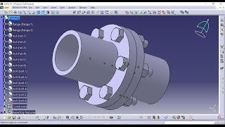 Download the video "Assembly Design of Flange Coupling usingCatia V5 Tutorial."