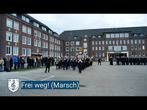 Frei weg! Marsch - Ausmarsch Ehrenformation Marineoperationsschule Bremerhaven mit Musik von 1885