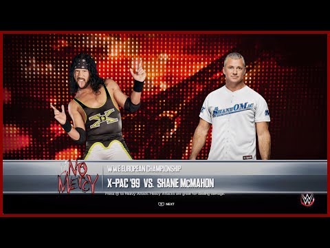 X-Pac Vs Shane McMahon (c) - WWE European Title - No Mercy ‘99 U.K - WWE 2K23 Simulation - PS5 4K
