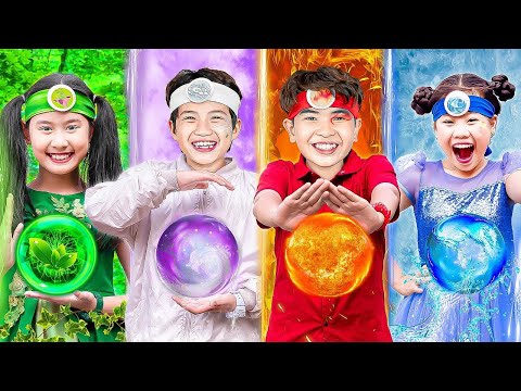 El Poder Del Fuego, Agua, Aire Y Tierra! Los Cuatro Elementos Vs Zombis!