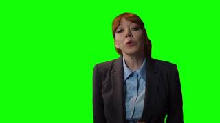 Philomena Cunk "if you're one of those sensitive viewers, look away 5 seconds ago" green screen