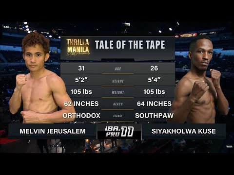Melvin Jerusalem 🇵🇭 vs Siyakholwa Kuse 🇿🇦 | 'Thrilla in Manila' IBA.PRO 11 | October 29, 2025