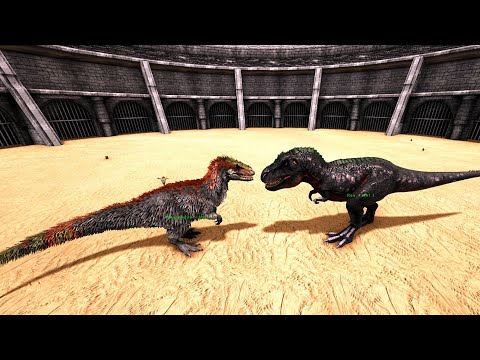 T REX vs YUTYRANNUS ark survival