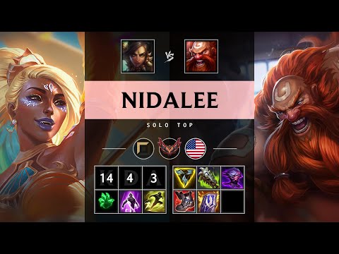 Nidalee Top vs Gragas - NA Grandmaster Patch 25.18