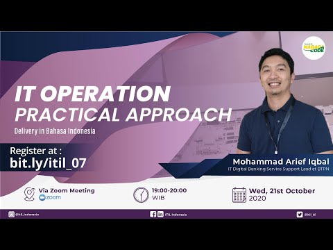 , title : '(ONLINE) ITIL Indonesia - IT Operation Practical Approach'