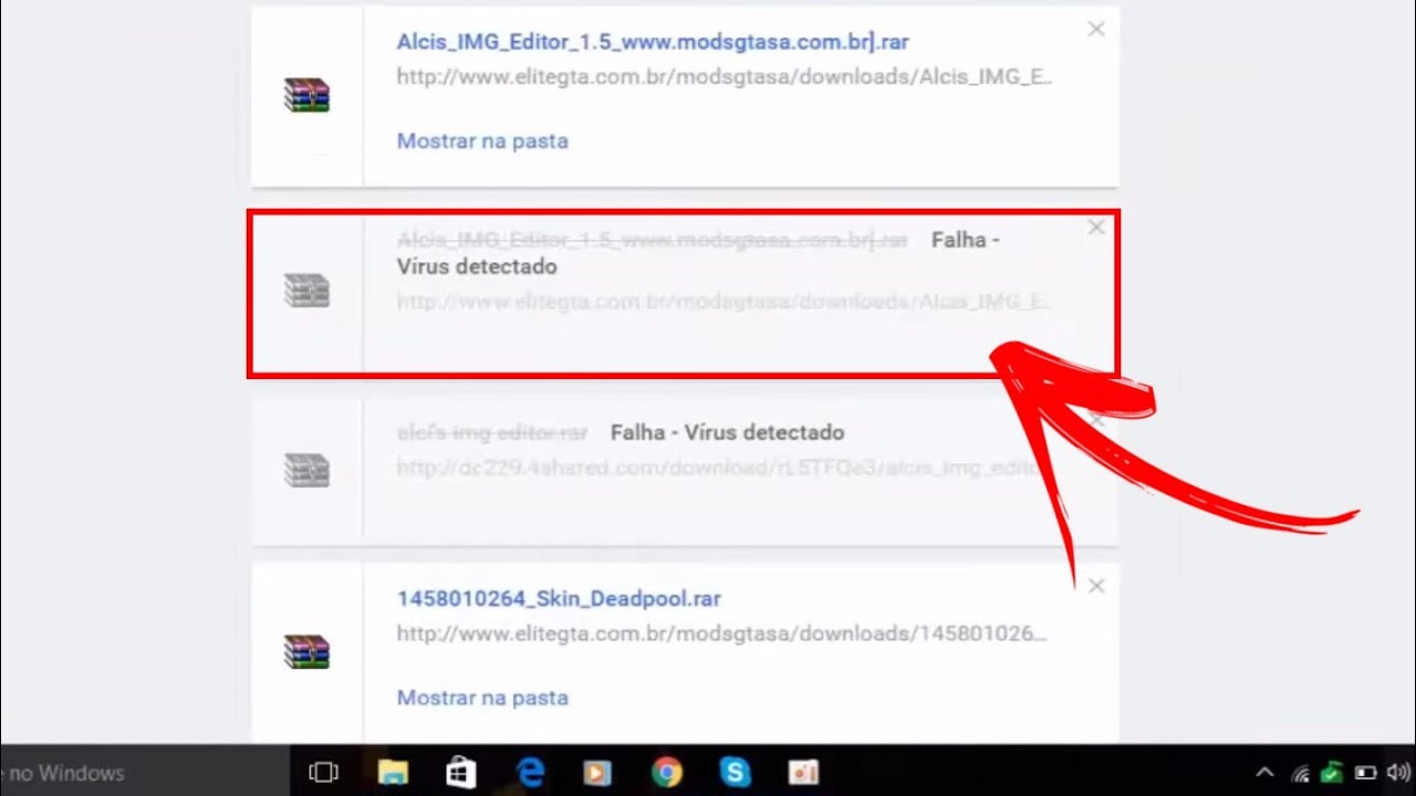 Como Corrigir Erro "Falha - Vírus Detectado" No Google Chrome ( Download Bloqueado )
