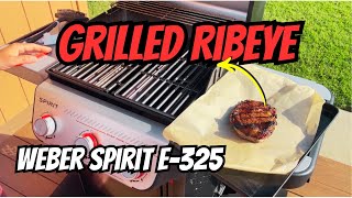 First Time Using Weber Spirit E-325 | Grilled Ribeye Results