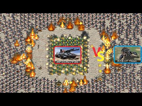 100 Apocalypse surrounded by 1000 Robot Tanks - Red Alert 2