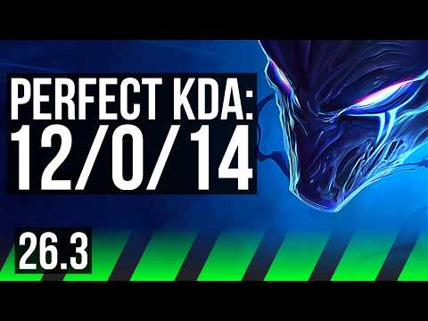 NOCTURNE vs KHA'ZIX (JGL) | Perfect KDA: 12/0/14 | EUW Master | 26.3