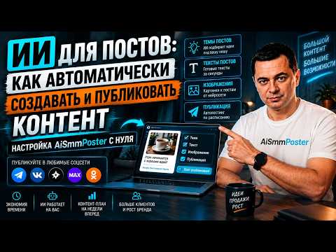 ИИ для постов: как автоматически создавать и публиковать контент | Настройка AiSmmPoster с нуля