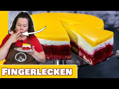FINGERLECKEN Torte | Speed Rezept | Himbeer Schmand Torte mit Eierlikör Topping