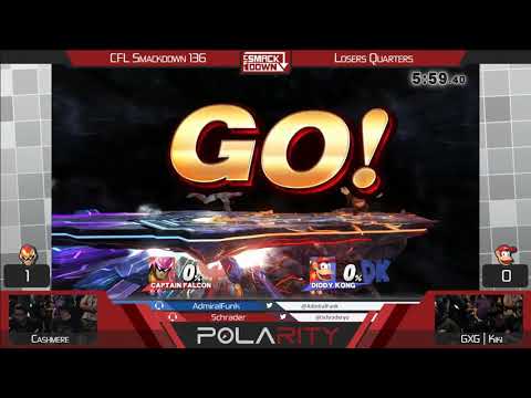 CFL Smackdown 136 WiiU - Cashmere (Falcon) vs GxG | Kiki (Diddy Kong) - Losers Quarters
